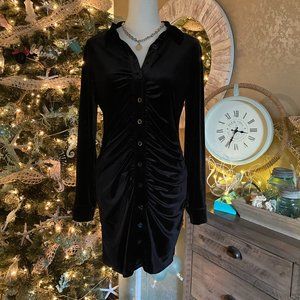 Express Black Velvet Dress.